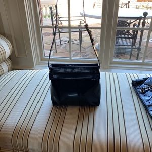 Ferragamo black patent bag!